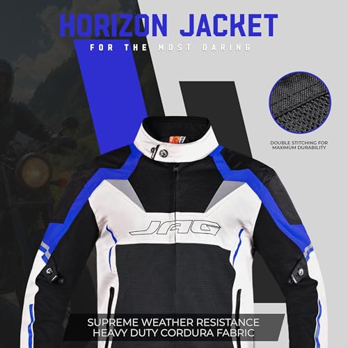 Image of J.A.G. JAG Mesh Motorcycle Jacket-Biker Jacket-CE Armored Motorbike Jacket Men-High Visibility Breathable Riding Jacket