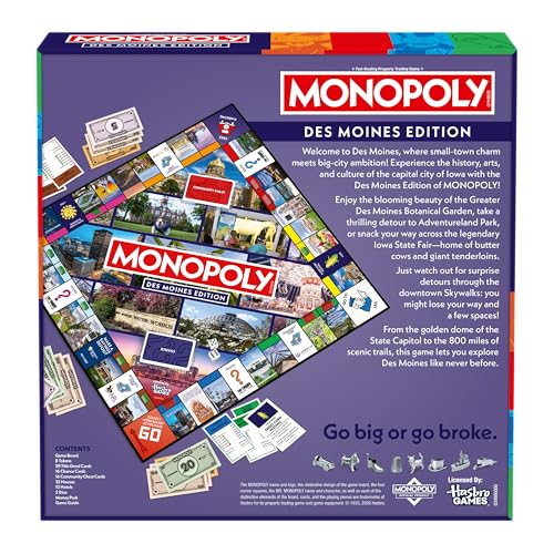 Juego de Mesa Monopoly Edición Des Moines IA miniatura 3