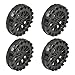 Heyiarbeit 30mm Plastic RC Car Wheel Tires DIY Model Robots 4pcs, Black