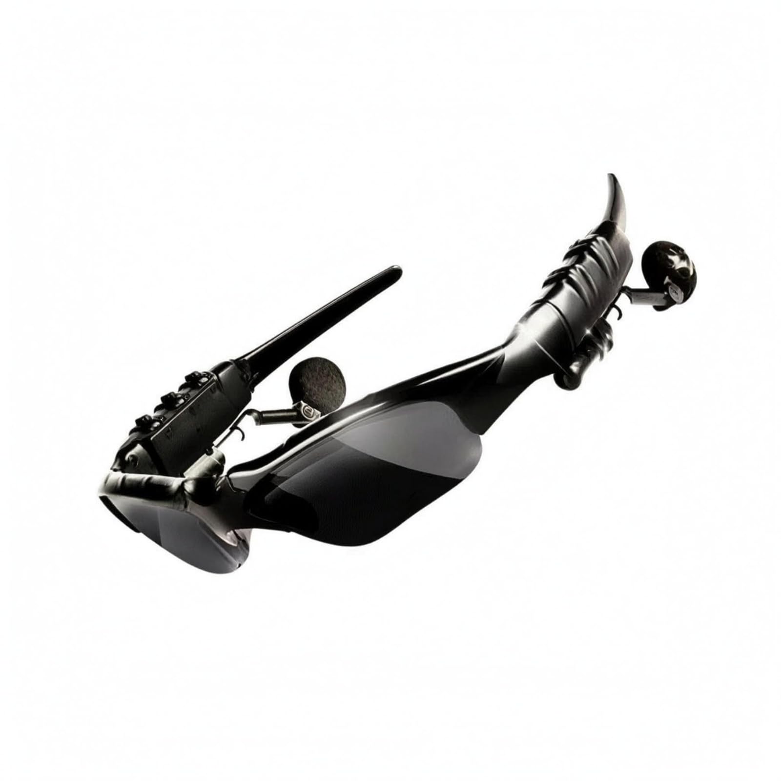 Built-in Audio Pickup Bluetooth Headset Glasses Side Buttons Bluetooth Sunglasses Tinted Lenses Smart Shades Curved-Frame, Ylw Day-night Lens|Consumer Electronics-image-3