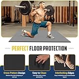 Durable EVA Gym Mats for Home Non-Slip Foam Mats – 1 cm thick Interlocking Floor Mats for Gym Flooring and Garage Floor 10 Tiles 30x30 (black, 30x30, Pack of 1) - Image 3