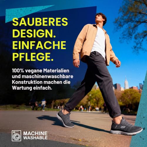 Skechers Herren Summits Key Pace Slip-InTurnschuhe, Charcoal Mesh/Black Trim, 40 EU – Ansicht 5