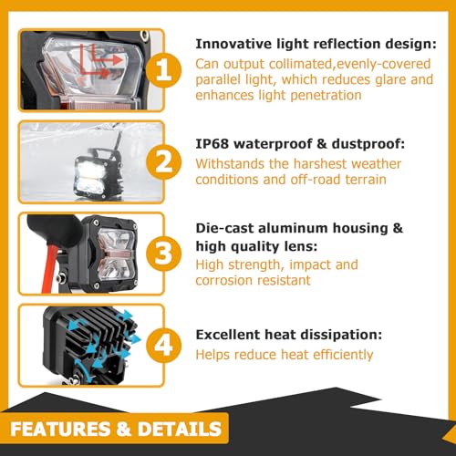Kit de luces LED para autos WeiSen con soportes resistentes miniatura 2