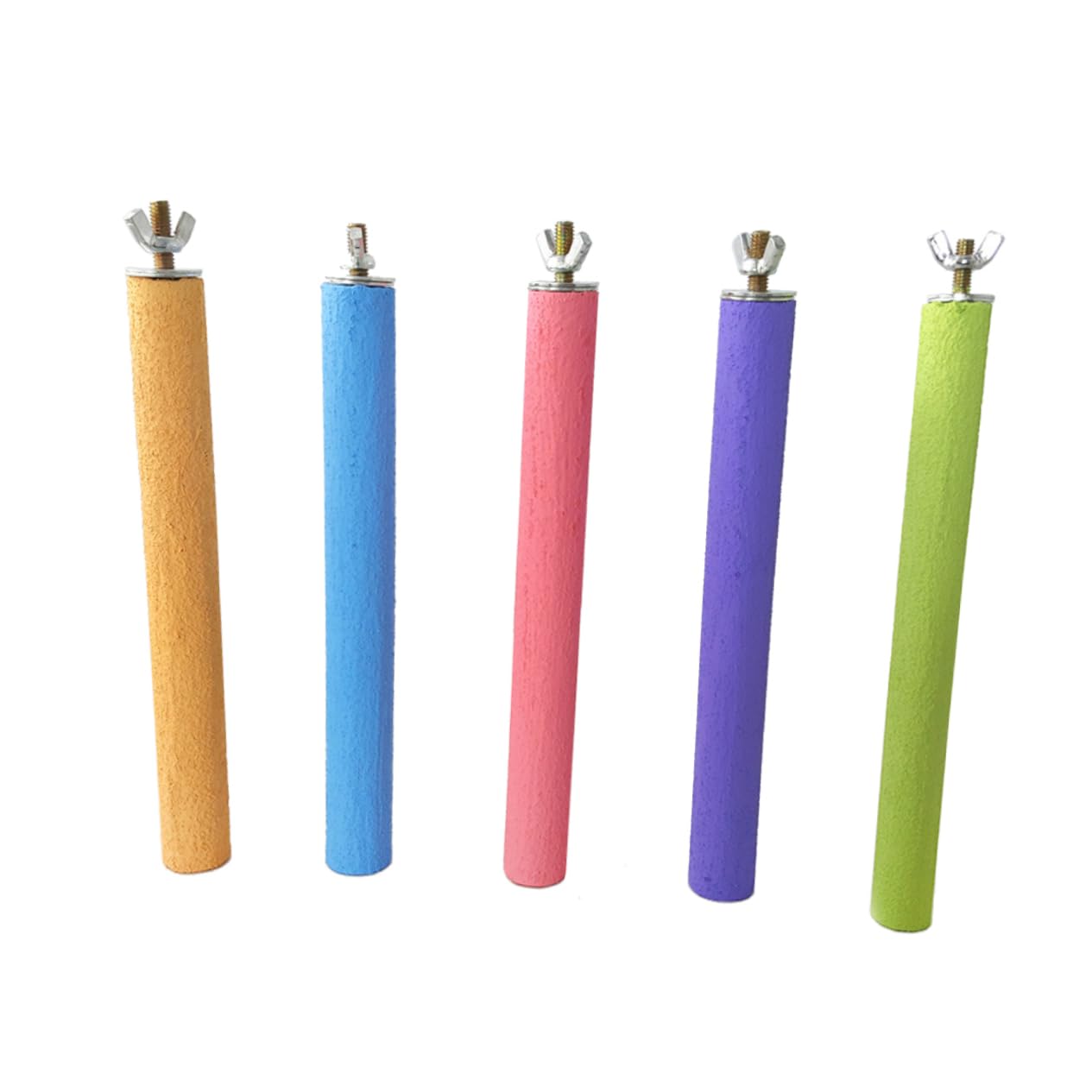 BESPORTBLE 10 Pezzi supporto per pesce persico pets giocattoli pietra affilacoltelli pappagallo bacchette per macinare artigli di uccelli supporto per giochi per pappagalli glassato Pertica