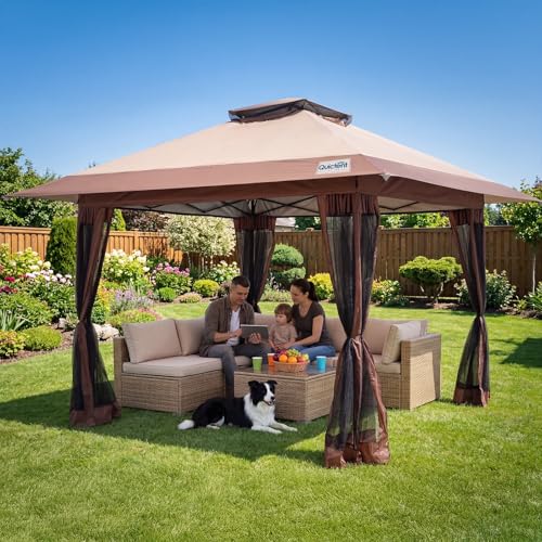 Quictent 13'x13' Pop up Gazebo Canopy Tent, One Person Set up Portable Instant Folding Shelter...