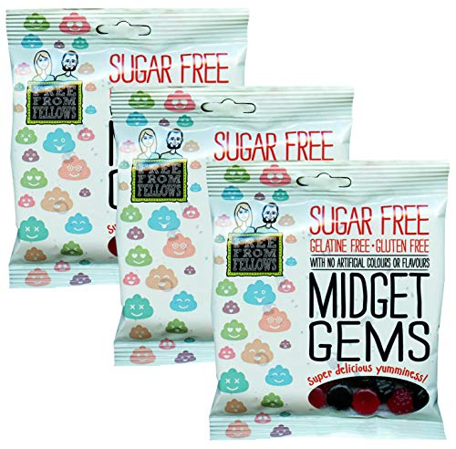 3 x Free From Fellows Sugar Free Midget Gems miniatura 1