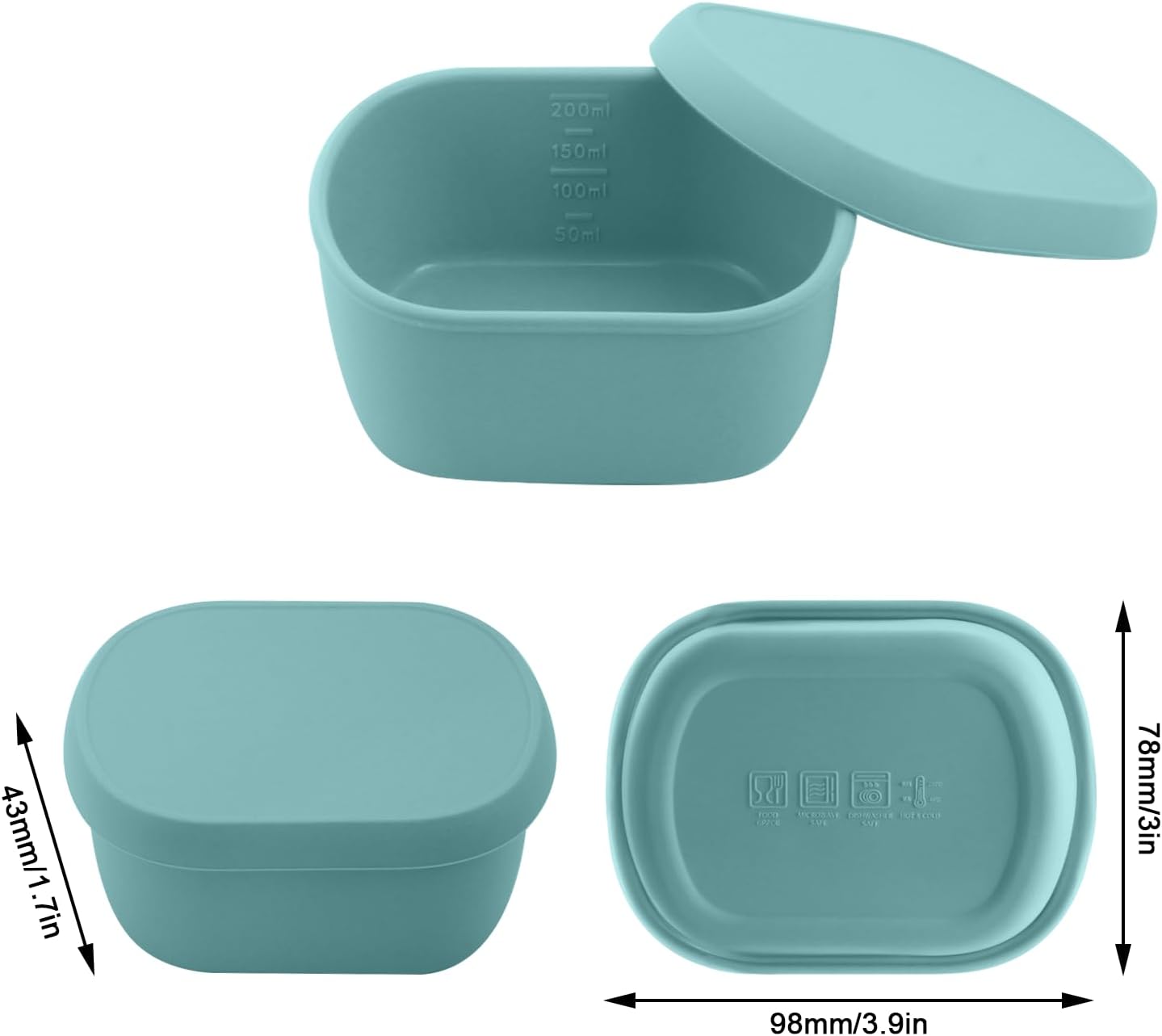 3 Pack Cat Food Storage Container for 3oz Wet Cans, Silicone Airtight Lid image 4