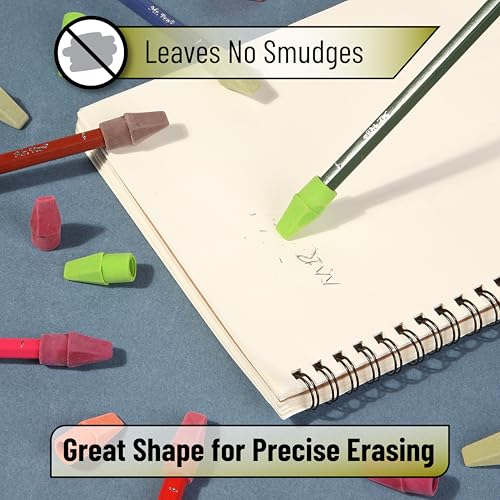 Image of Mr. Pen- Pencil Erasers Toppers, 120 Pack, Colorful, Latex Free, No Smudge | Mr Pen Erasers for Pencils