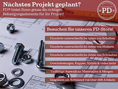 PD® Lamellenstopfen 25x25 mm für Vierkantrohr - Vierkant Endkappen aus PE Kunststoff - Rohrstopfen zur Rohrabdeckung von Stahlrohr, Edelstahlrohr, Alurohr & Aluprofil - Quadratstopfen Schwarz - 4 Stk.