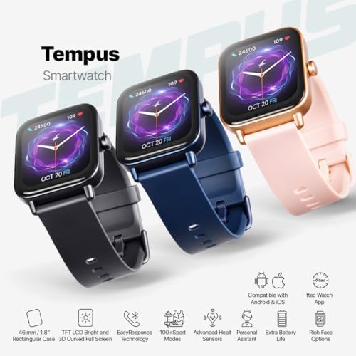 ttec Tempus 46mm TFT Ekranlı Dikdörtgen Kasa Akıllı Saat - Görsel 2