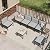 U-MAX 7 Pieces Patio Furniture Set, Cotton-Filled Textilene Fabric Outdoor Conversation Sets with Coffee Table, Outdoor Sectional Furniture for Garden, Backyard, Balcony, Lawn (Dark Grey)