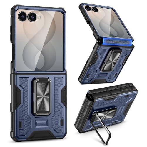 Image of VEGO for Galaxy Z Flip 8 Case with Built-in Screen Protector & Stand, Blue