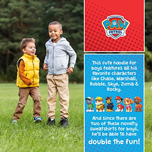 Paw Patrol 2 Pack Soft Fleece Hoodies For Boys, Lightweight Graphic Pullover Sweatshirts #TOP6