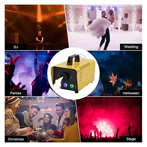 Máquina de humo Halloween 500W con luces LED RGB y control remoto para bodas y efectos en escenario miniatura 3