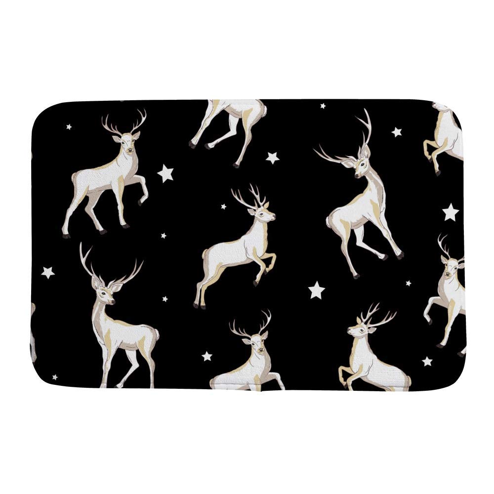 Tapis de bain antidérapant cerf velours corail 91,4 x 61 cm