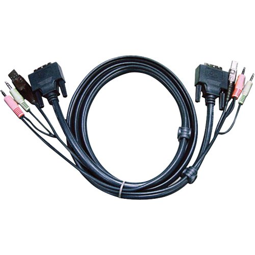 Cable KVM DVI-D ATEN 2L-7D02U con audio y USB para una transmisión de vídeo digital sin cortes