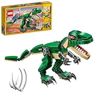 LEGO 31058 Creator Mighty Dinosaurs Toy, 3 in 1 Model, Triceratops and Pterodactyl Dinosaur Figures, Modular Building System
