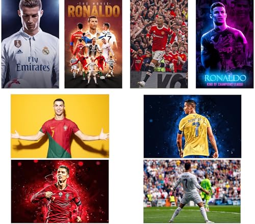 Image of Ronaldo Posters - Football Poster for Wall 300 GSM 12x8 Inch CR7 Posters - Gift for Football Lovers - Cristiano Ronaldo Wall Sticker
