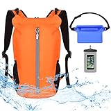 🏄3-in-1-Set: Kommt mit 1 Dry Bag (20 Liter), 1 wasserdichten Bauchtasche, 1 Wasserdichter Handytasche. Wenn Sie Rafting, Schwimmen und andere Wassersportarten betreiben wollen, kann dieses Trockensack-Set Ihre verschiedenen Bedürfnisse erfüllen. Sie können das Telefon in die wasserdichte Handytasche legen und Ihre anderen wichtigen persönlichen Dinge in der wasserdichten Bauchtasche aufbewahren. Alles ist organisiert und sicher mit unserer wasserdichte Tasche