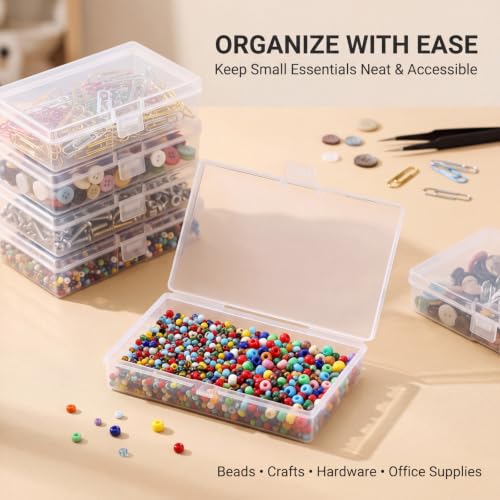 Image of Jetec 30 Pieces Small Clear Plastic Storage Box, 5.2 x 3 x 1.2 Inch