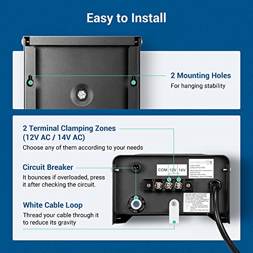 Dewenwils 120 Low Voltage Transformer With Timer And Photocell Sensor, 120V Ac To 12V/14V Ac, Landscape Lighting Transformer For Spotlight, Pathway Light, Outdoor& Indoor Weatherproof, Etl Listed #TOP3