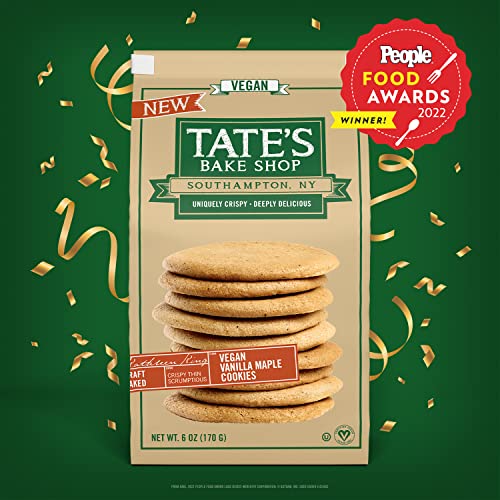 Tate's Bake Shop Vegan Cookie Variety Pack, Vegan Chocolate Chip Cookies And Vegan Vanilla Maple Cookies, 3 - 6 Oz Bags #TOP5
