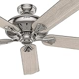 Hunter Fan Company Hunter Fan 60 inch Traditional Brushed Nickel Finish indoor Ceiling Fan with...