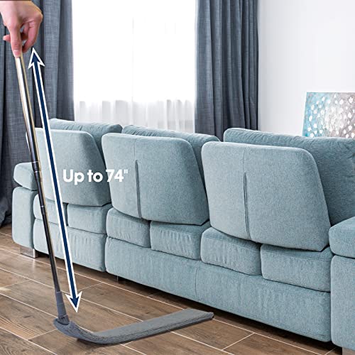 Retractable Gap Dust Cleaner With Extension Pole, Cleaning Tools With 3 Microfiber Dusting Cloths, Extendable Long Handle Duster For Cleaning Under Refrigerator Sofa Couch Bed Furniture Appliance #TOP1