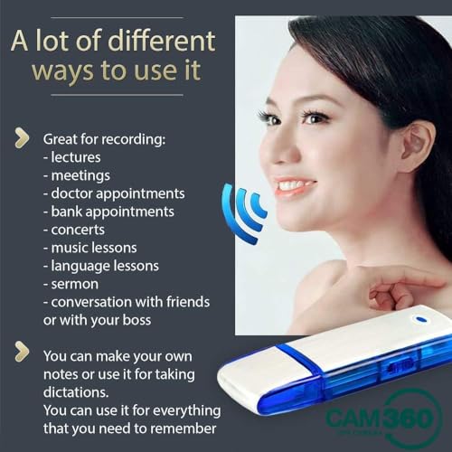 Image of SECURINNOV 8GB USB Voice Recorder 8GB Inbuilt | Clear Voice Audio Recording Pen Drive | Easy Slide-to-Record | OTG Support for Mobile Playback | Compact Recorder for Classes, Office & Everyday Notes