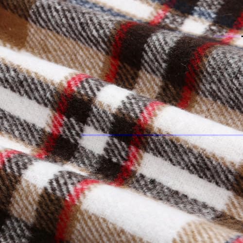 Kinghua Pencil Skirt For Women 2023 Fall Winter High Waisted Tartan Warm Wool Plaid Midi Knee Length Skirt With Slit thumb #5