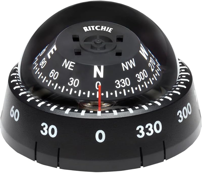 Kayaker Compass Ritchie XP-99, Kayaker Surface Mount Compass, 2.75-inch Dial,Black