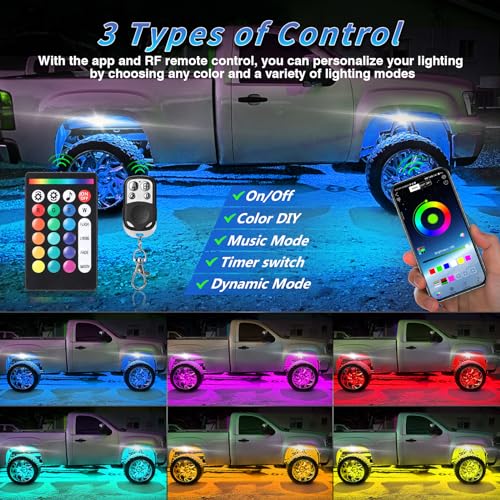 Zonecona PI989 8Pods Rgb Led Rock Lights Kit thumb #1
