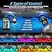 8Pods RGB LED Rock Lights Kit with APP/RF Remote Control, Bright Underglow with Dual Zone Brake Multicolor Neon Underbody Light Waterproof 12V for Trucks Pickup Jeep Golf Cart SXS ATV