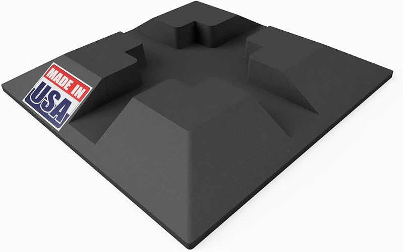USA Made Foundation Block - Deck Support - Handi Block - Pier Shed Base Footing Post Beam Support - Heavy Duty, UV Resistant, 100% Recycled Plastic - Durable for Decks, Sheds & Structures (10 Pack)