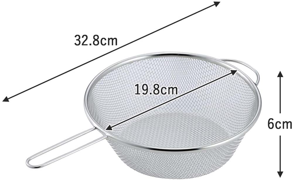 Amazon.co.jp: 下村企販 フライパンにセットできるザル 深型20cm