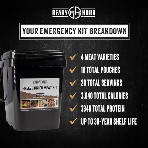 Ready Hour Freeze-Dried Meat Kit (20 Servings), Emergency Supply, Prepper Supply, Protein Source, Emergency Food, Prepper Survival Kit, Bulk Meat, Shelf-Stable, Long-Term Storage - Image 4