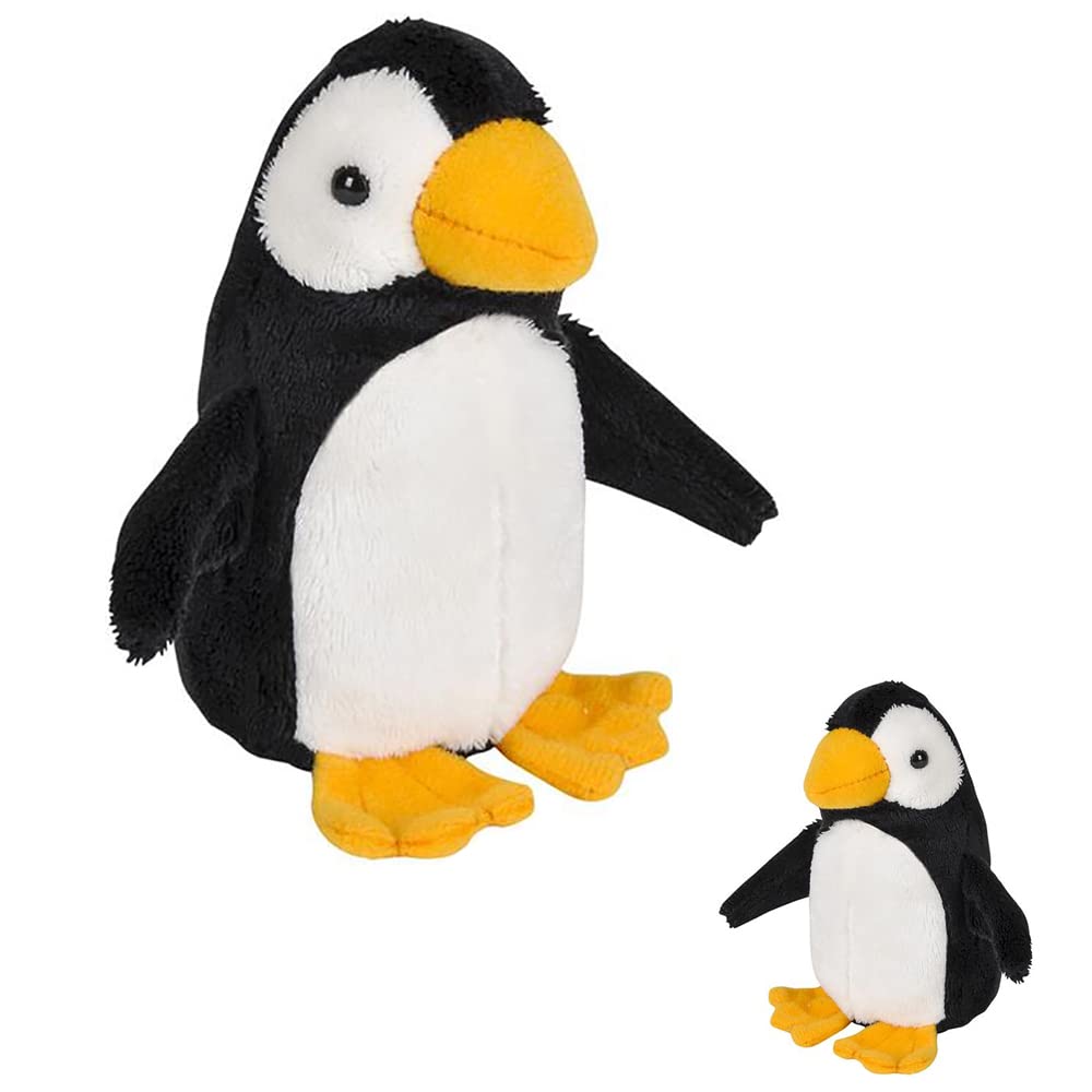The Dreidel Company Plush Penguin Mighty Mights, 3.5" Inch Plush Stuffed, Super Soft and Cuddly Animal Toys, Classroom Decorations, Boys and Girls (