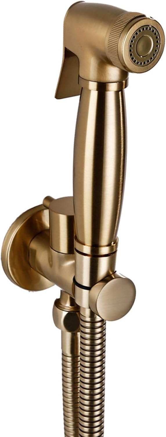 Hand Held Bidet Toilet Sprayer Kit Toilet Handheld Bidet Sprayer Toilet Spray Gun Set with Hose Cold Water Brass Hand Shower for Toilet Use