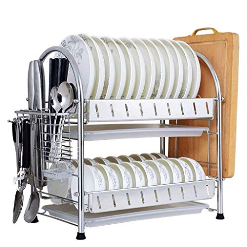 HPTHLY Escurridor De Platos De Acero Inoxidable para Cocina, Escurridor De Platos, Tipo Cajón, para Fregadero Doméstico, para Secar Vajilla.