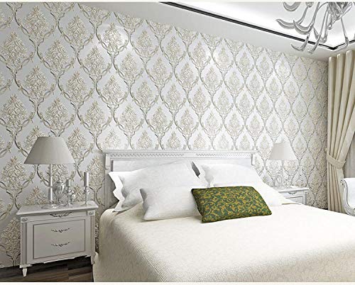 Papier Peint Blanc en Relief pour Cacher les Défauts des Murs