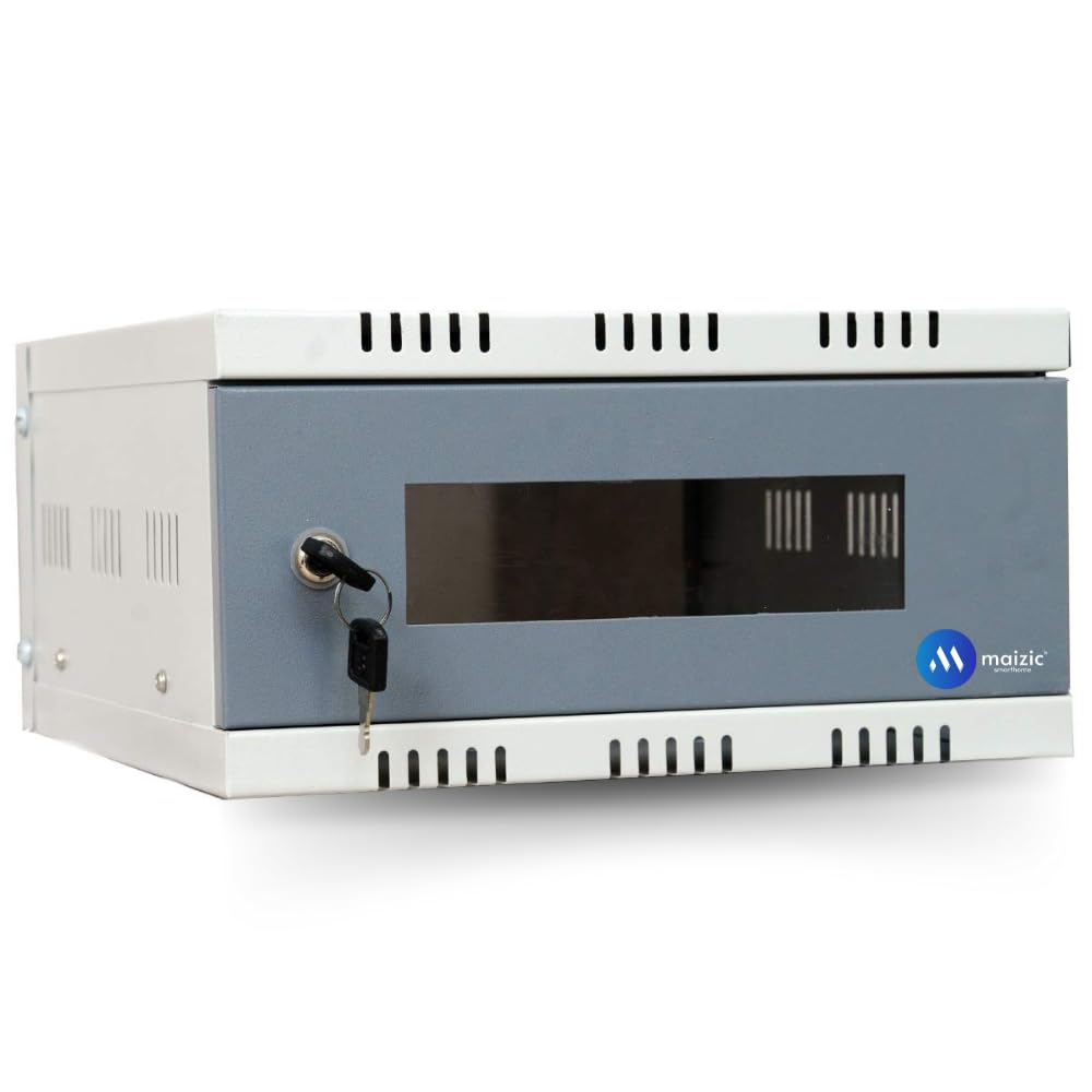 Maizic Smarthome Multi Usable CCTV/DVR/NVR Cabinet Box/DVR Foldable Rack Wall Mount with Lock/Network Rack/Server Rack