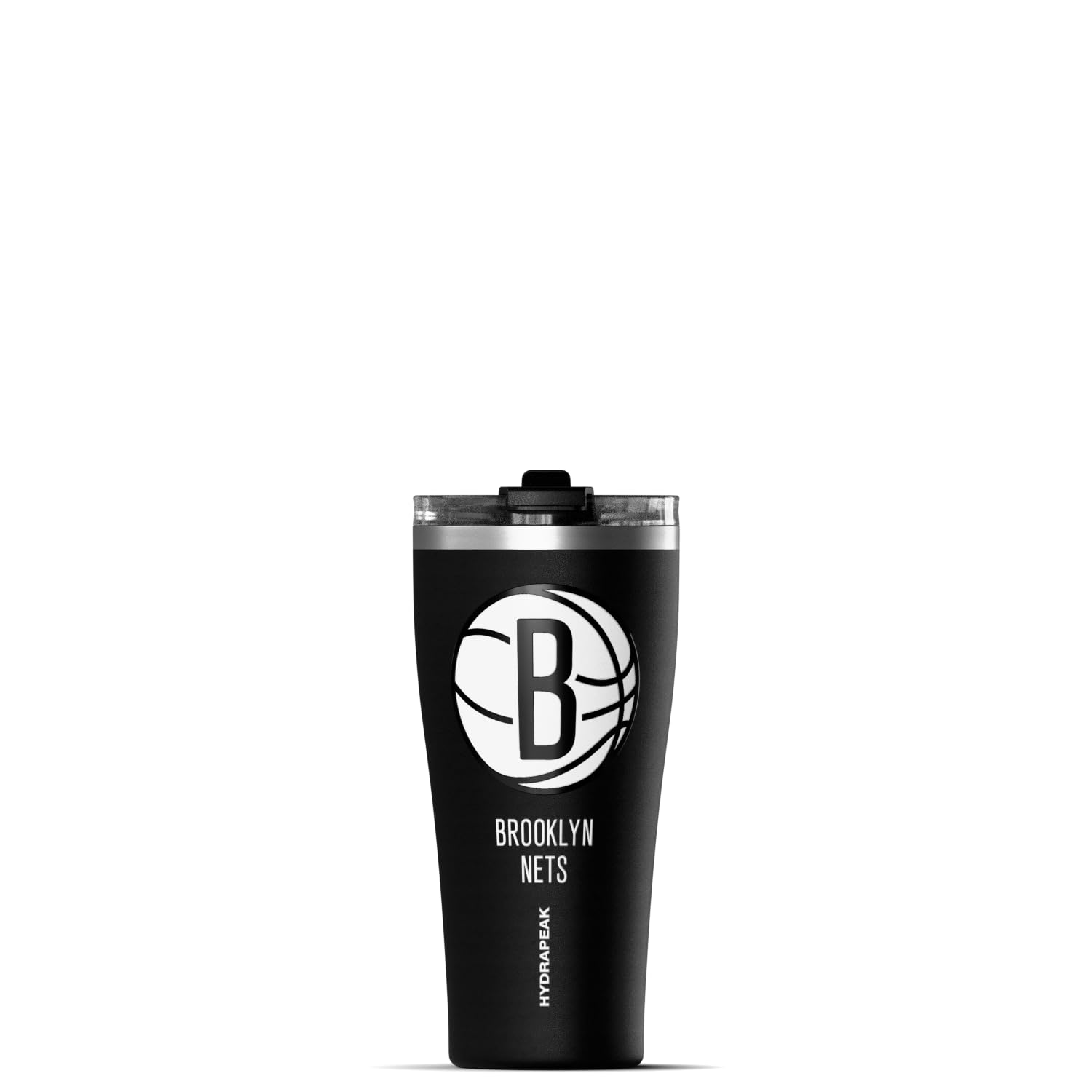 Hydrapeak NBA Officially Licensed Brooklyn Nets Roamer 30oz Vacuum Insulated Stainless Steel Tumbler with 2-in-1 Flip &amp; Straw Lid, Spill-Proof, Cup Holder Friendly Design