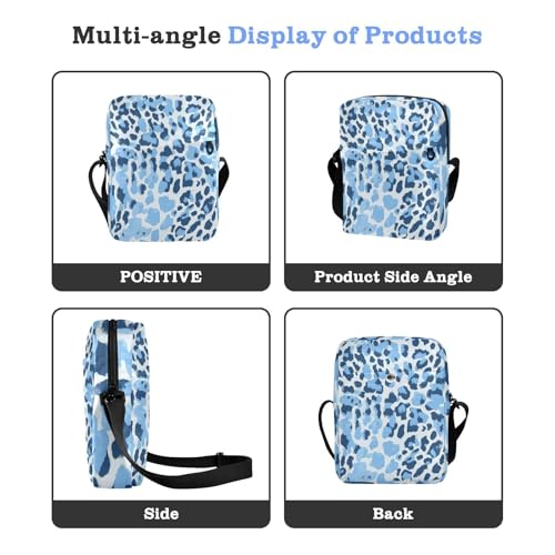 men's messenger bag Shoulder Bag For Woman Handbag For Travel Adjustable Strap for Casual Casual- Blue Summer Leopard Print4