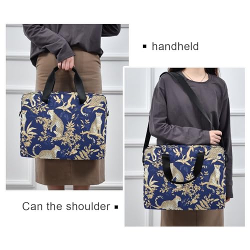 Maletín portátil para laptop 15.6" azul leopardo miniatura 2