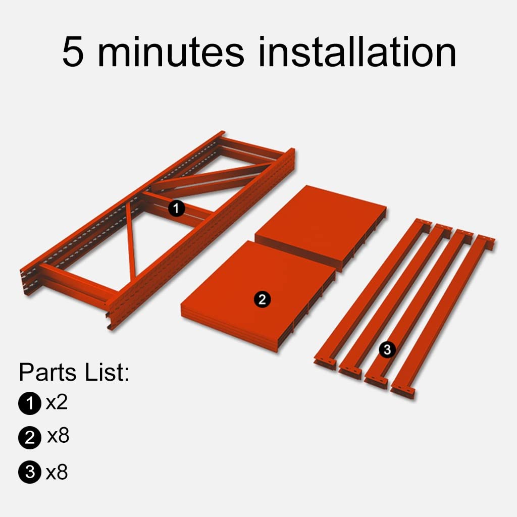 Estante de Almacenamiento de Acero Resistente, estantes de Garaje Ajustables de 4 Niveles, estantería de Almacenamiento de Metal, estantería para el hogar/Oficina/Dormitorio (A 120 * 50 * 180 cm)