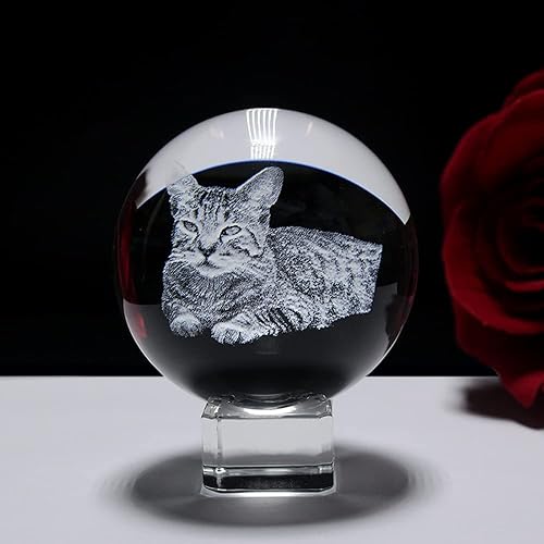 Miniatura 9 de Bola de fotos de cristal personalizada, bola de cristal con foto personalizada, accesorios de decoración del hogar, esfera de cristal para fotos de