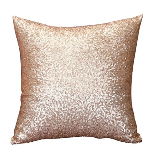 Preisvergleich Produktbild kolylong Kissenbezug Glitter Pailletten Kissen (40cm * 40cm / 15.74 * 15.74 ") Startseite Auto Sofa Büro Dekor (Gold )