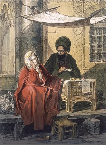 Impression sur toile Letterwriting Amadeo Preziosi une peinture moderne haute définition 60x90cm