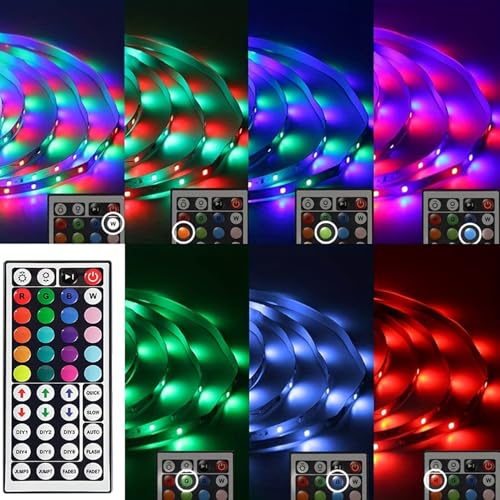 Tira LED RGB USB de 10 m con control remoto miniatura 6