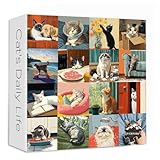 Cat Puzzles for Adults 1000 Pieces, PICKFORU Funny Animal...